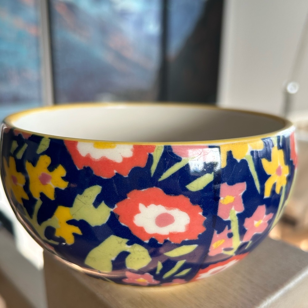 Anthropologie Leah Rena Goren
Multicolor Floral Bowl